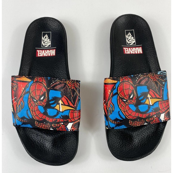Vans | Shoes | Vans Mens Marvel Spider Man Slides Sandals Size 9 | Poshmark